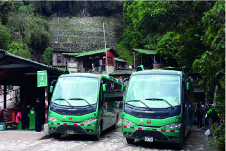 Servicio en bus, subida y bajada